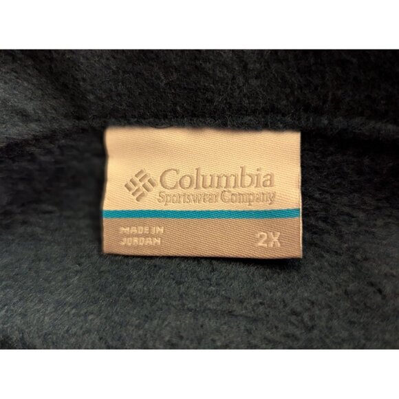Columbia Womens Full-Zip Fleece Jacket 2X Navy Blue Warm & Cozy Outerwear - Picture 5 of 7